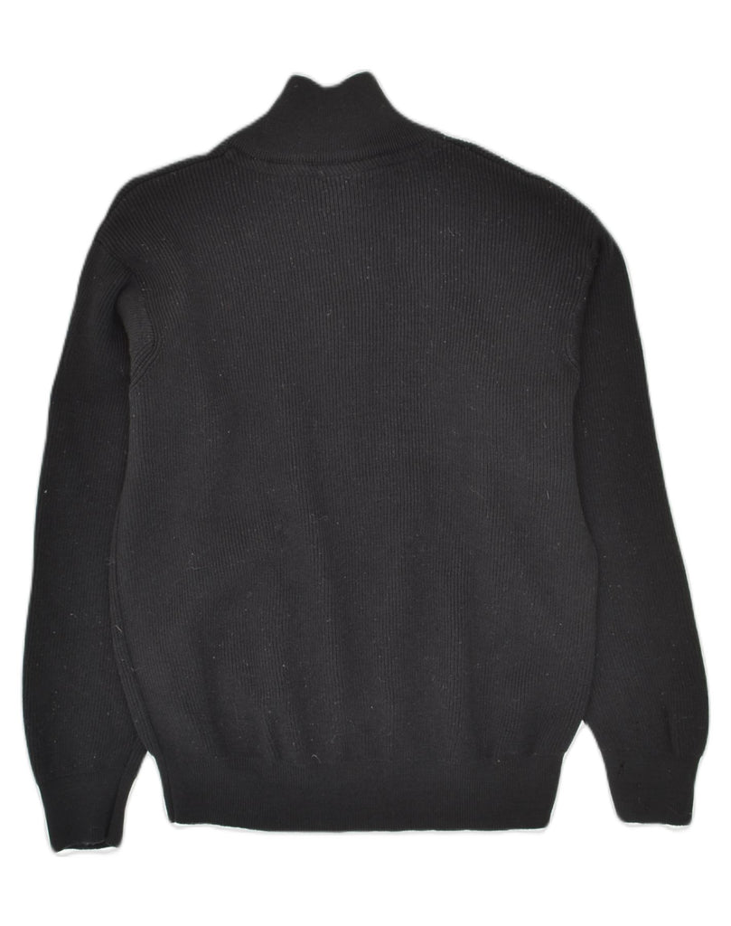 MARINA YACHTING Mens Zip Neck Jumper Sweater Medium Black New Wool | Vintage Marina Yachting | Thrift | Second-Hand Marina Yachting | Used Clothing | Messina Hembry 