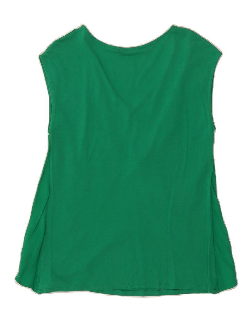 MASSIMO DUTTI Womens Sleeveless Blouse Top UK 10 Small Green Vintage Massimo Dutti and Second-Hand Massimo Dutti from Messina Hembry 