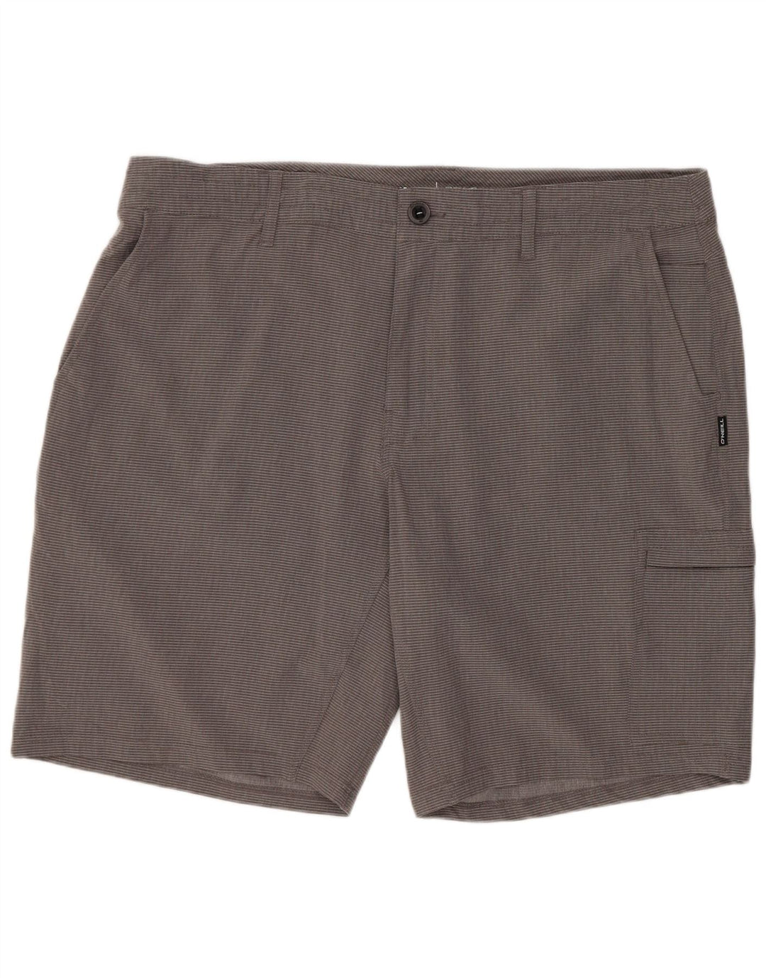O'Neill Mens Cargo Shorts  W38 XL Grey Striped Polyester