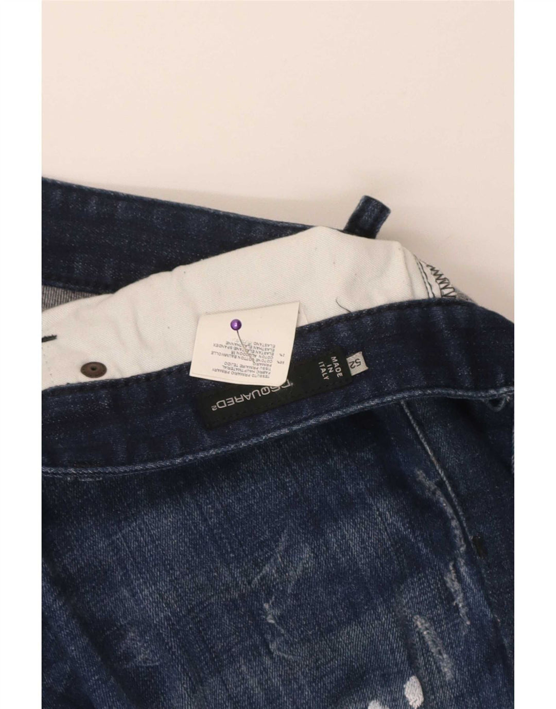 Dsquared2 Womens Distressed Slim Jeans IT 52 2XL W36 L29 Blue Cotton
