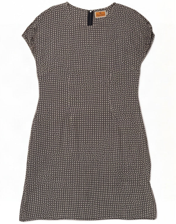 Conte of Florence Womens Basic Dress UK 18 XL Black Geometric Viscose