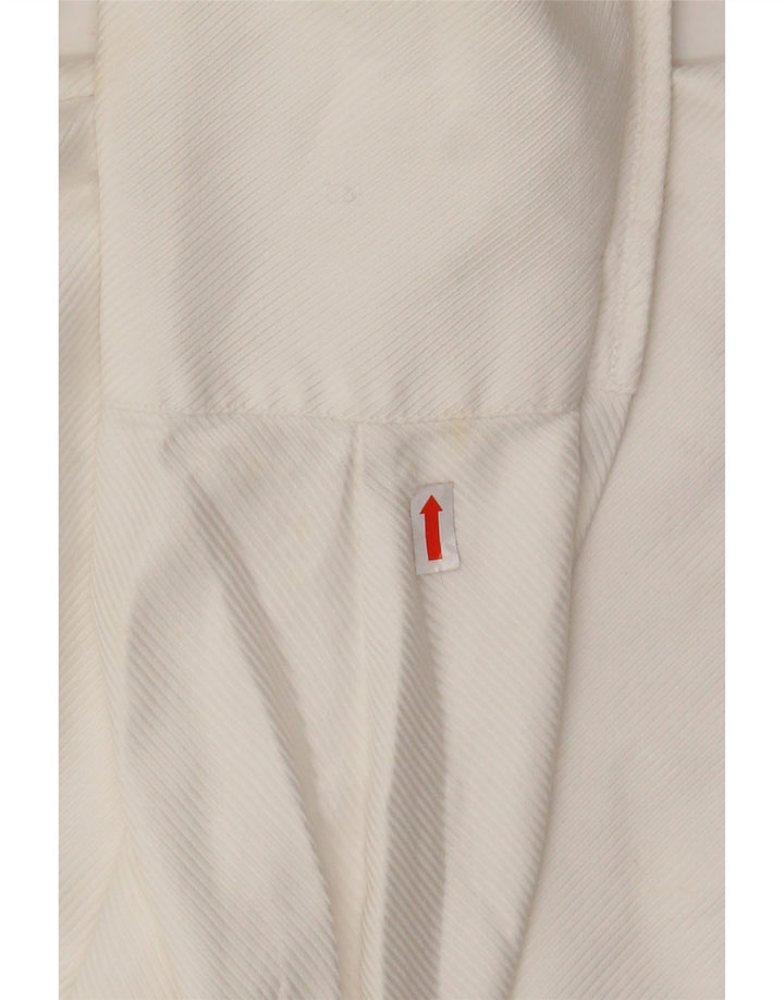 BANANA REPUBLIC Womens Corduroy Shirt UK 14 Medium White Cotton