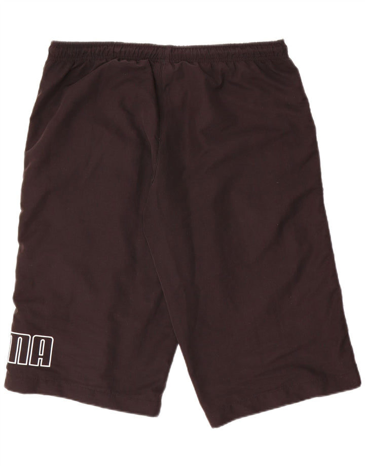 Puma Mens Graphic Bermuda Sport Shorts Medium  Black