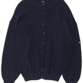 Ivy Oxford Mens Cardigan Sweater Medium Navy Blue Wool