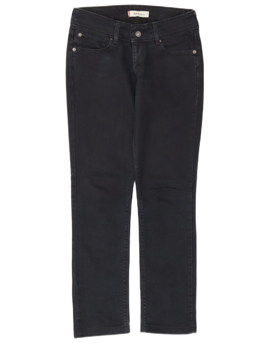 Levi's Womens 571 Slim Jeans W26 L28 Navy Blue