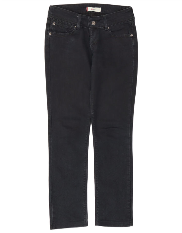 Levi's Womens 571 Slim Jeans W26 L28 Navy Blue