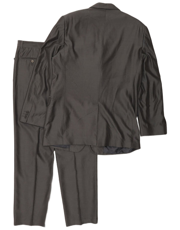 Carlo Pignatelli Mens 4 Button 2 Piece Suit IT 52 XL W34 L30 Grey Acetate