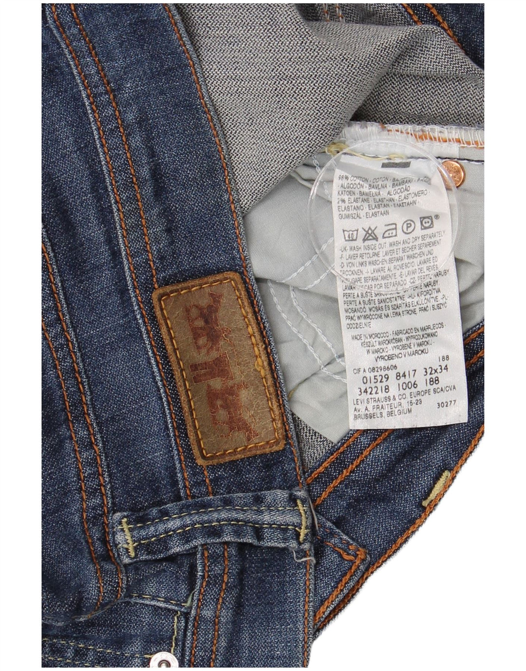 LEVI'S Mens Bootcut Jeans W32 L31 Blue Cotton