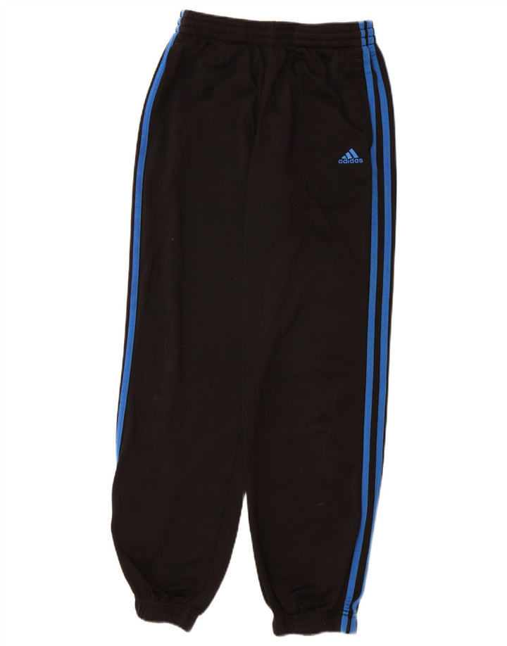 Adidas Boys Tracksuit Trousers Joggers 13-14 Years  Black Polyester