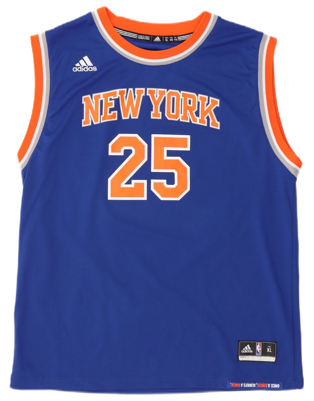 ADIDAS Mens New York Knicks Graphic Vest Top XL Blue Polyester