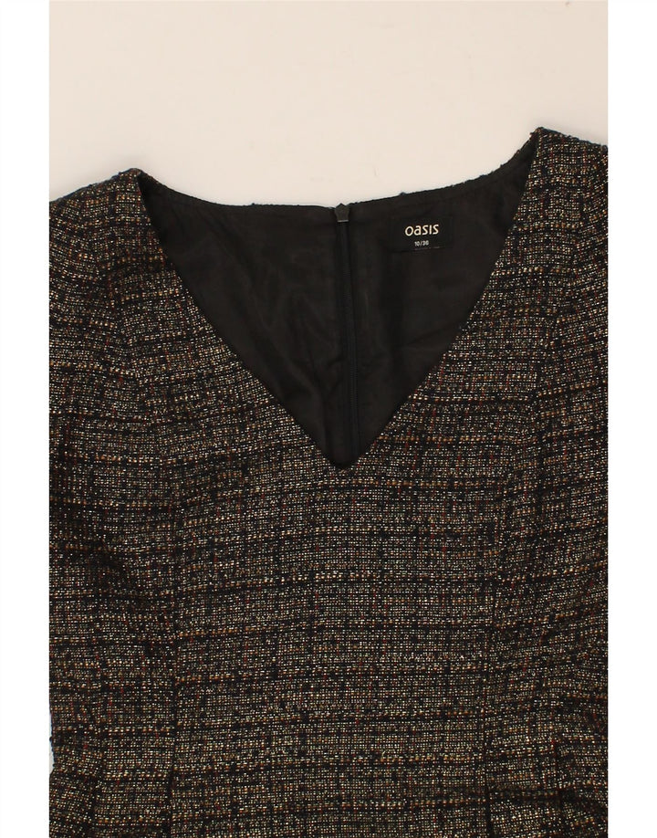 OASIS Womens A-Line Dress UK 10 Small Grey Flecked Acrylic Vintage Oasis and Second-Hand Oasis from Messina Hembry 