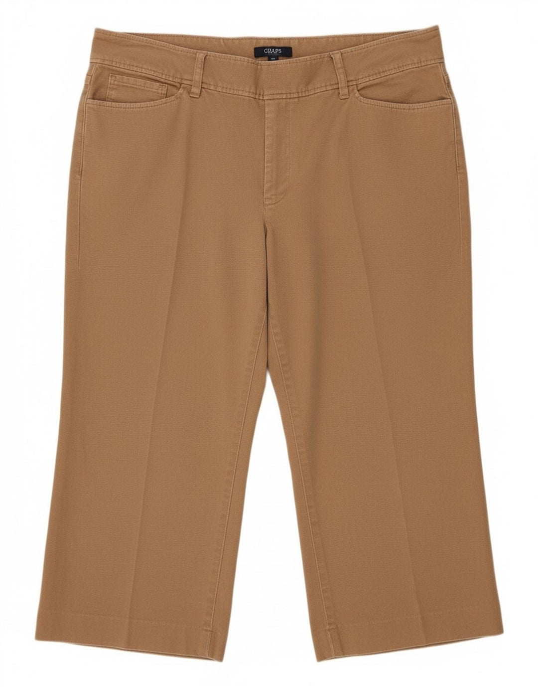 Chaps Womens Capri Trousers US 18 2XL W38 L20 Beige Cotton