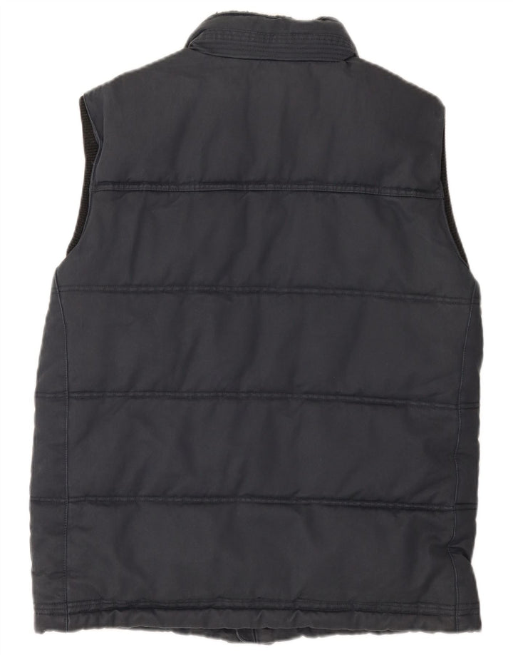 Fat Face Mens Padded Gilet UK 38 Medium Navy Blue Cotton