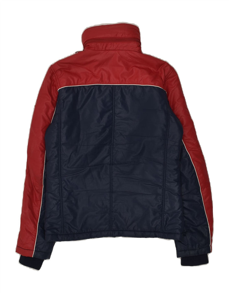 TOMMY HILFIGER Mens Padded Jacket UK 36 Small Navy Blue Colourblock | Vintage Tommy Hilfiger | Thrift | Second-Hand Tommy Hilfiger | Used Clothing | Messina Hembry 