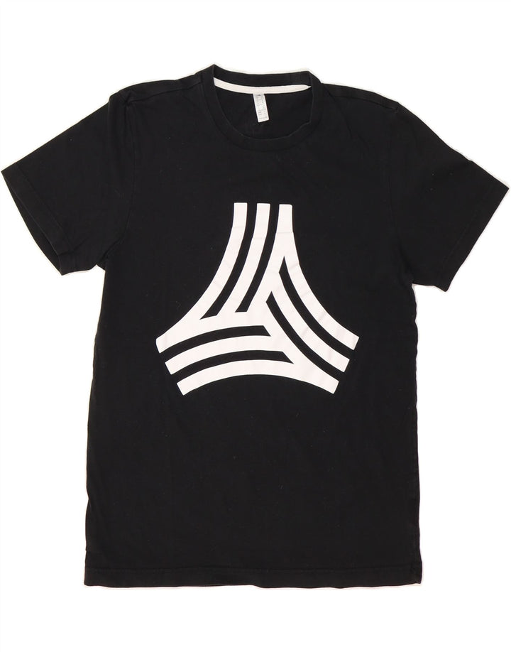 ADIDAS Mens Graphic T-Shirt Top Medium Black Cotton Vintage Adidas and Second-Hand Adidas from Messina Hembry 