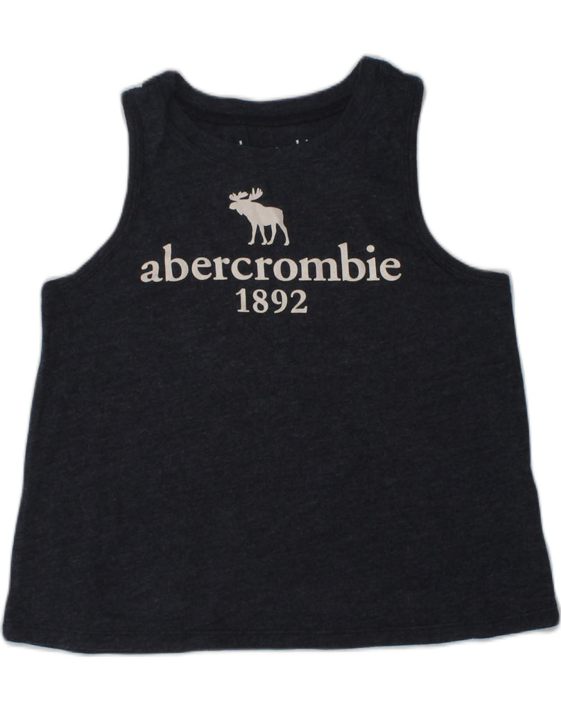 ABERCROMBIE & FITCH Girls Graphic Vest Top 5-6 Years Grey Cotton | Vintage Abercrombie & Fitch | Thrift | Second-Hand Abercrombie & Fitch | Used Clothing | Messina Hembry 