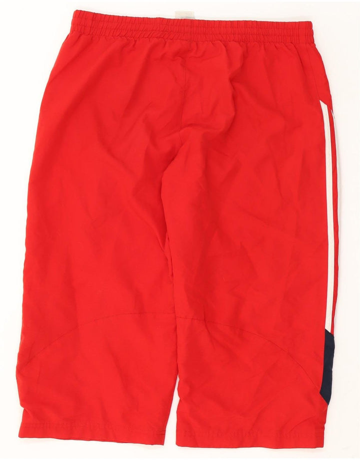 Adidas Mens Bermuda Sport Shorts Medium  Red Colourblock Polyester