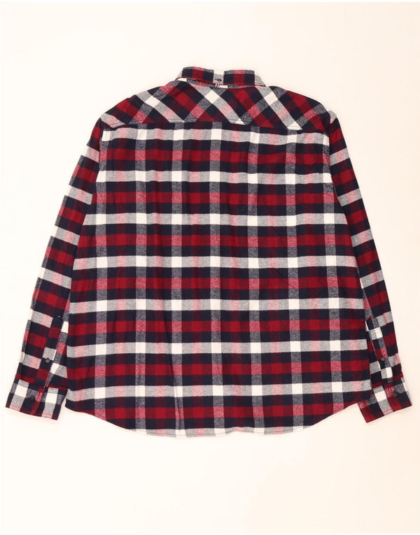 Marks & Spencer Mens Blue Harbour Regular Fit Flannel Shirt 2XL Red Check