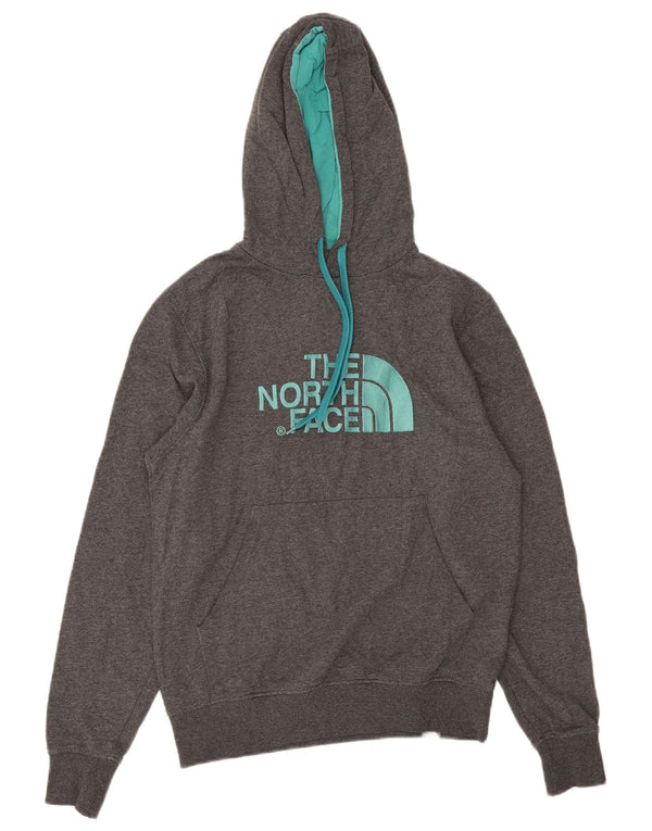 The North Face Mens Graphic Hoodie Jumper Small Grey Cotton