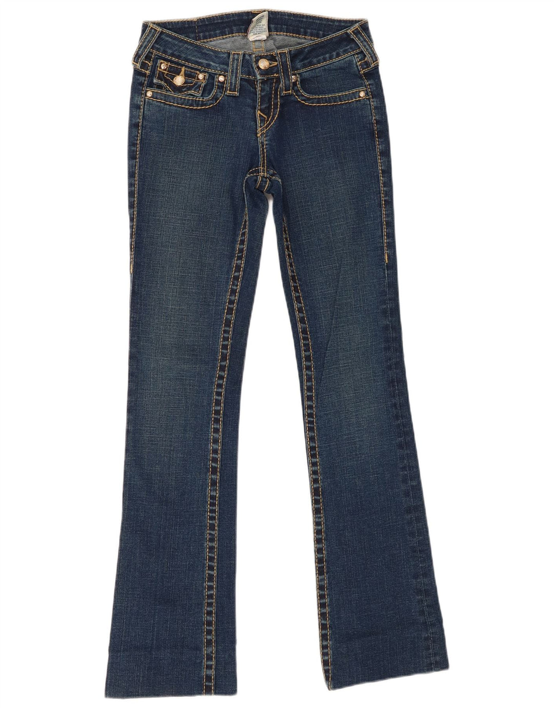 True Religion Womens Bootcut Jeans W25 L31 Blue Cotton