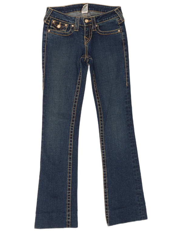True Religion Womens Bootcut Jeans W25 L31 Blue Cotton