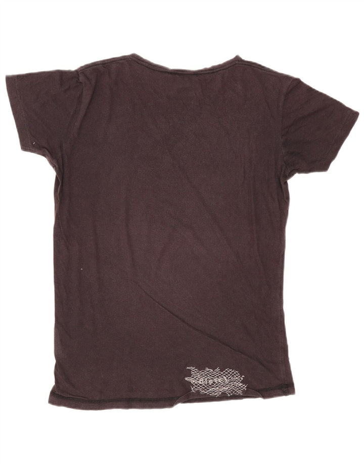 Diesel Mens Graphic T-Shirt Top Small Black Cotton