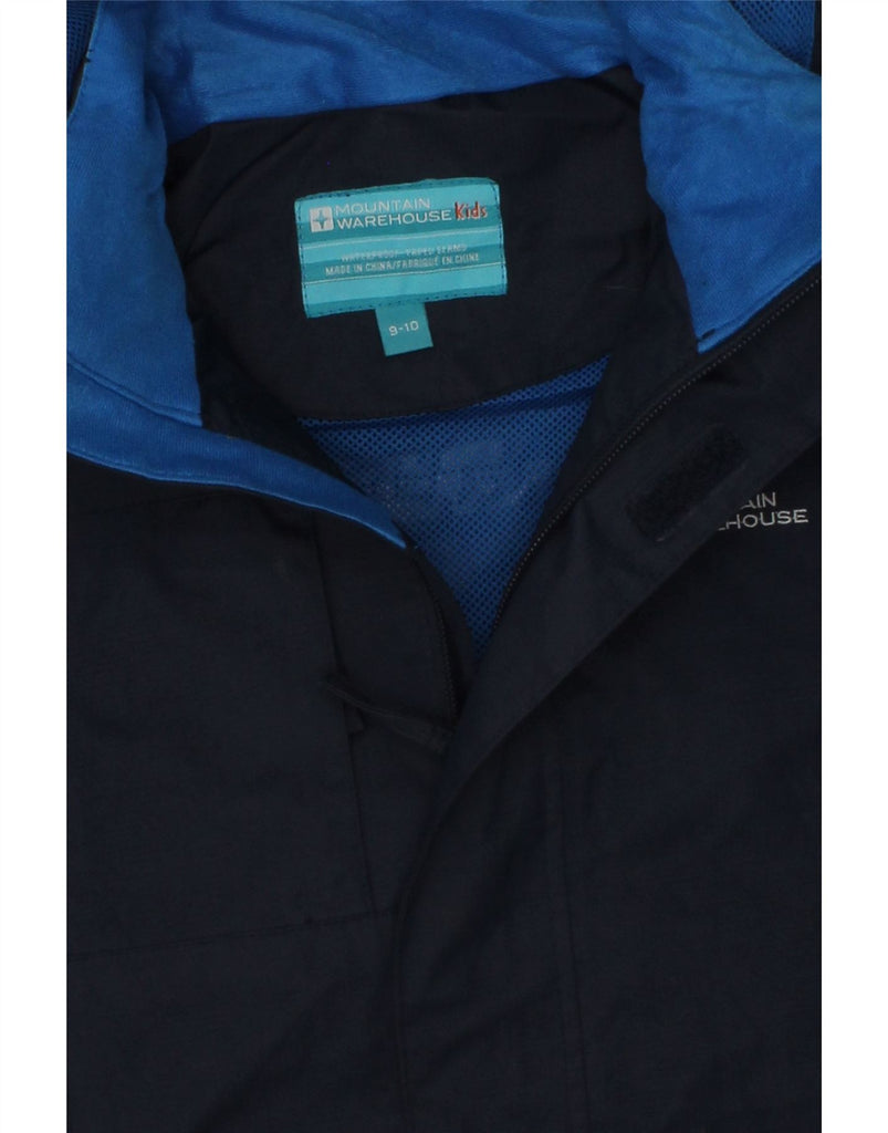 MOUNTAIN WAREHOUSE Boys Hooded Windbreaker Jacket 9-10 Years Navy Blue | Vintage Mountain Warehouse | Thrift | Second-Hand Mountain Warehouse | Used Clothing | Messina Hembry 