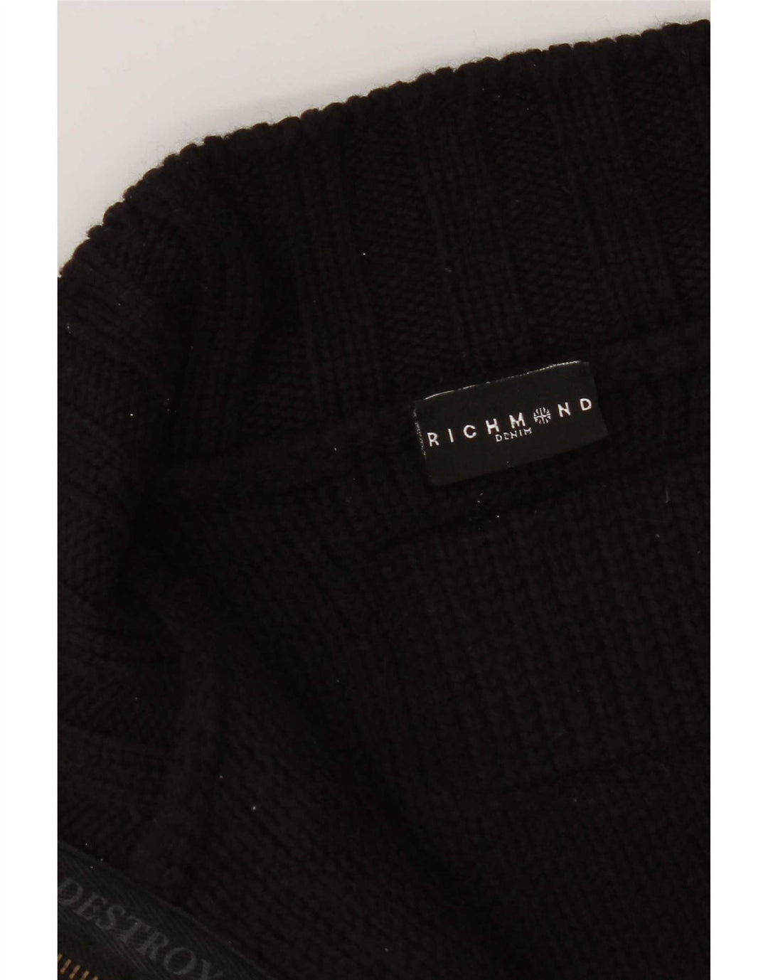 Richmond Womens Cardigan Sweater UK 20 2XL Black Wool