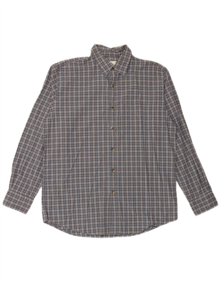 DOCKERS Mens Shirt Medium Blue Check Cotton