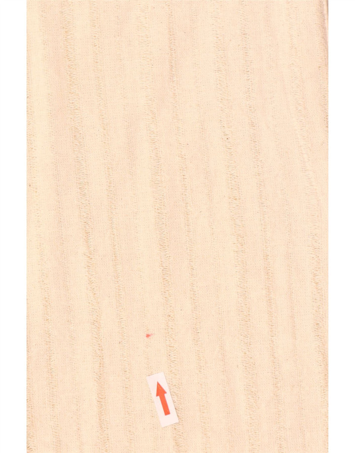 Mills Womens Gilet UK 16 Large Off White Striped Cotton