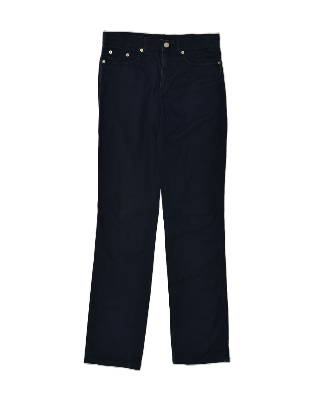 ROCCOBAROCCO Womens Slim Casual Trousers W28 L32  Navy Blue Cotton | Vintage Roccobarocco | Thrift | Second-Hand Roccobarocco | Used Clothing | Messina Hembry 