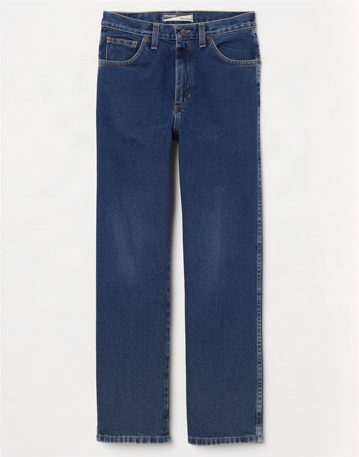 Wrangler Mens Regular Straight Jeans W30 L30 Blue Cotton