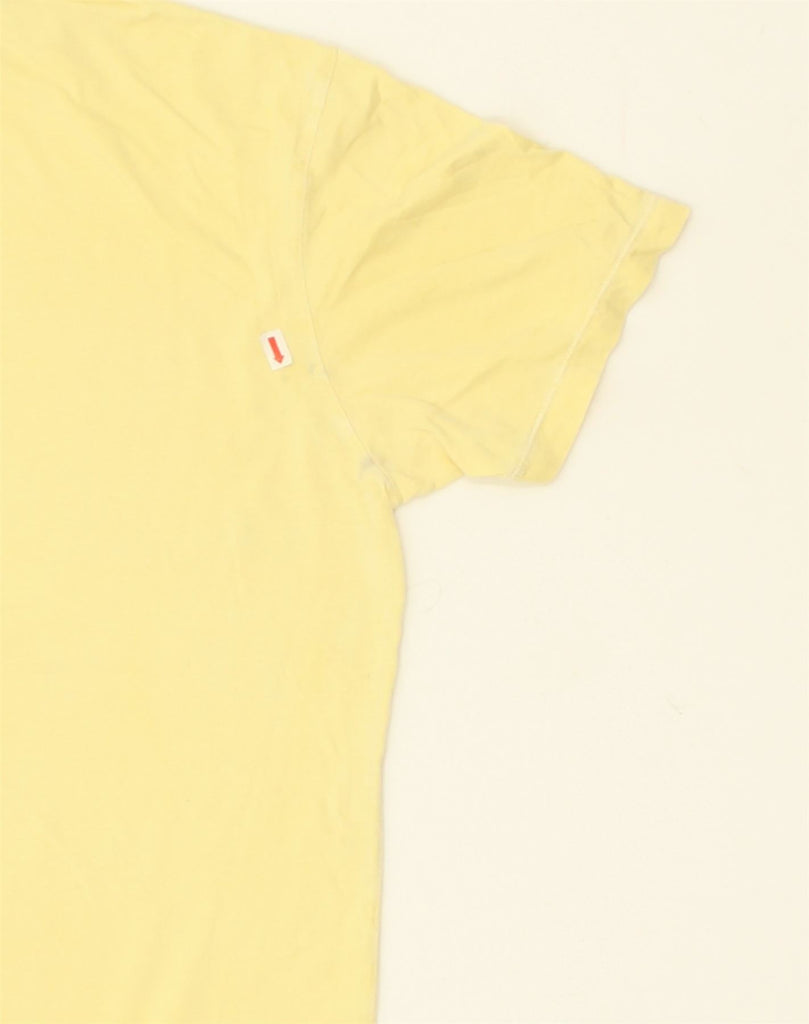 J. CREW Mens T-Shirt Top Medium Yellow Cotton | Vintage J. Crew | Thrift | Second-Hand J. Crew | Used Clothing | Messina Hembry 