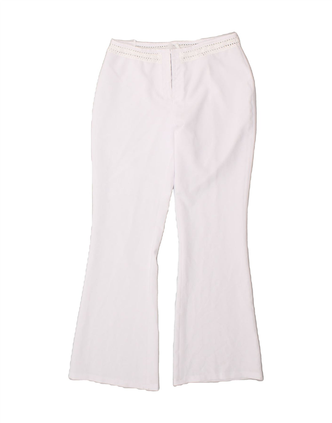 VINTAGE Womens Flare Casual Trousers W29 L31 White | Vintage Vintage | Thrift | Second-Hand Vintage | Used Clothing | Messina Hembry 