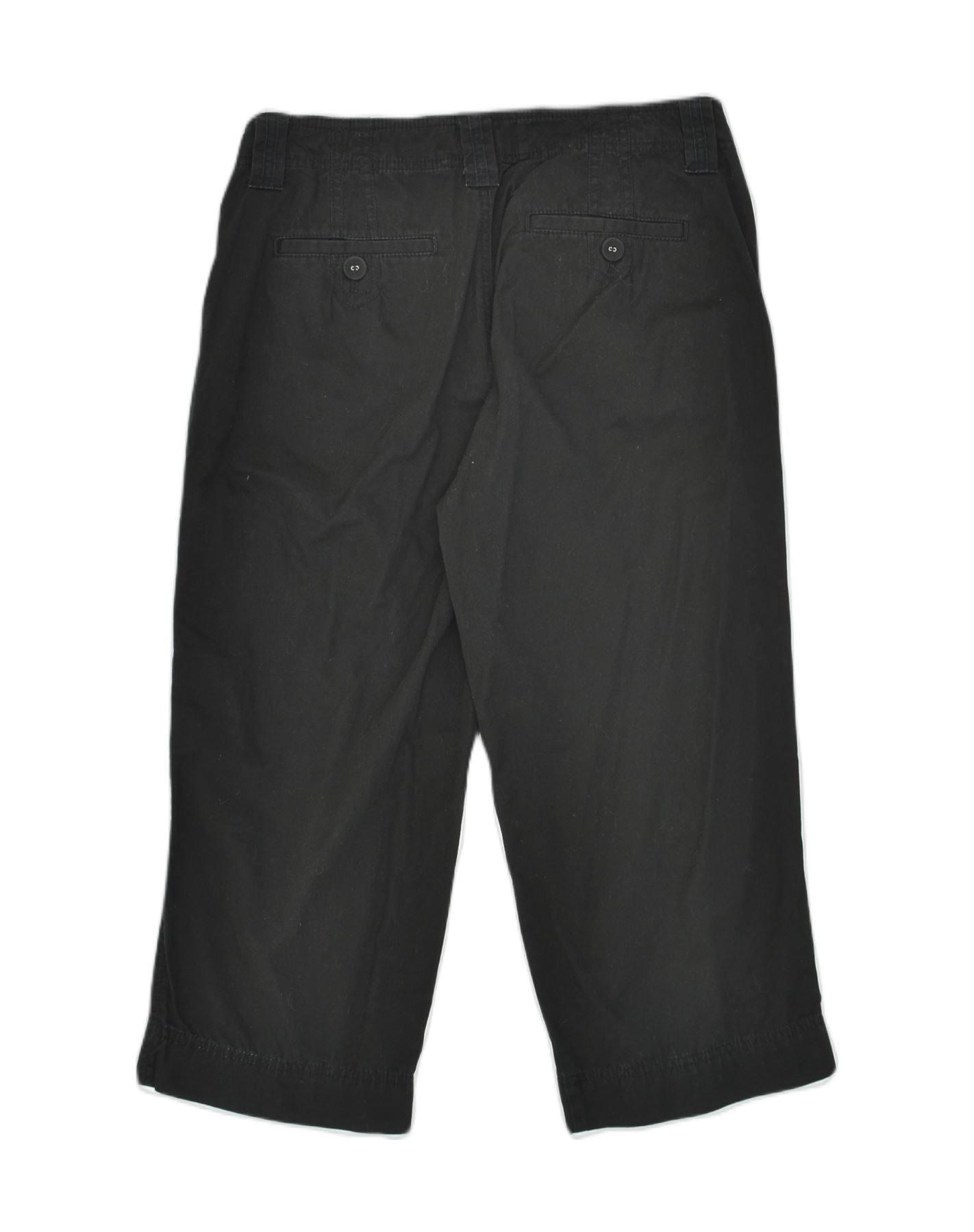 EDDIE BAUER Womens Blakely Fit Capri Trousers US 8 Medium W32 L21 Black, Vintage & Second-Hand Clothing Online