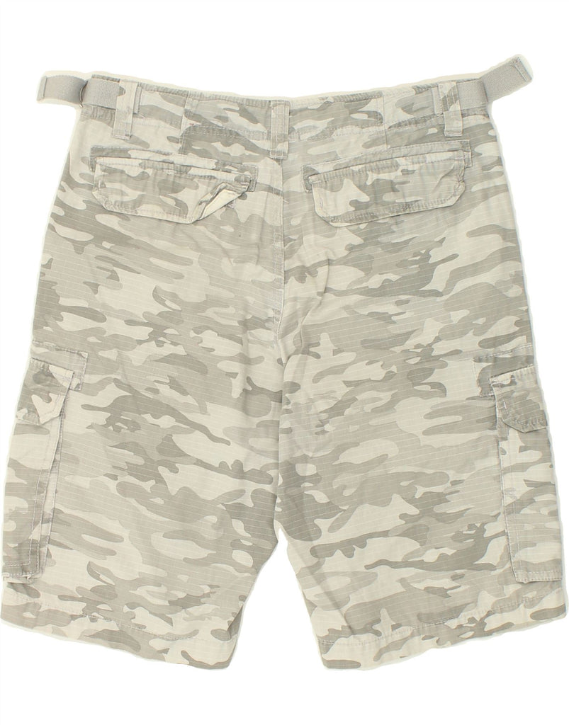 CELIO Mens Cargo Shorts EU 38 Medium W30 Grey Camouflage | Vintage Celio | Thrift | Second-Hand Celio | Used Clothing | Messina Hembry 