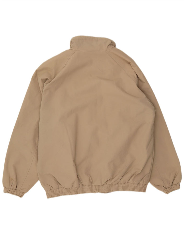 Asics Mens Bomber Jacket UK 40 Large Beige Polyamide