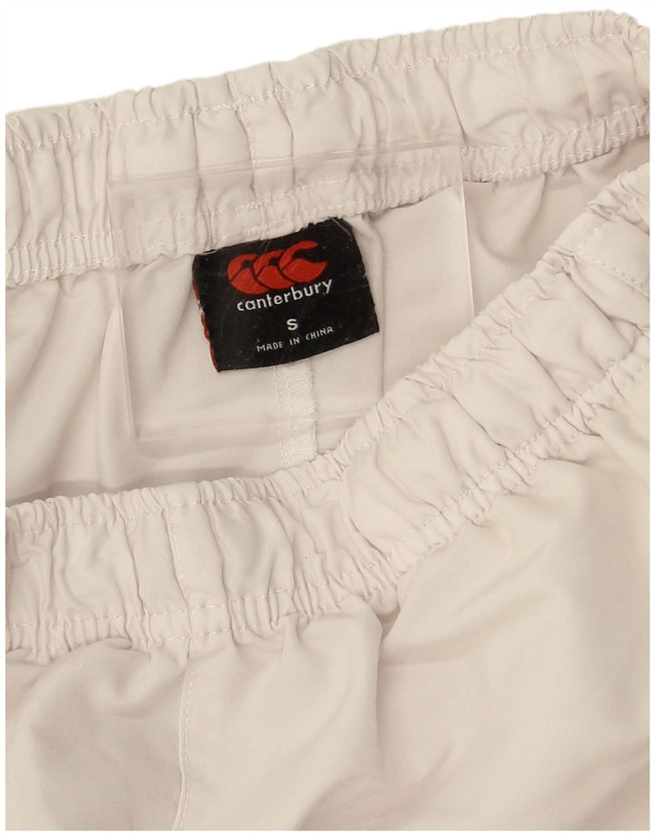 Canterbury Mens Graphic Sport Shorts Small White Polyester