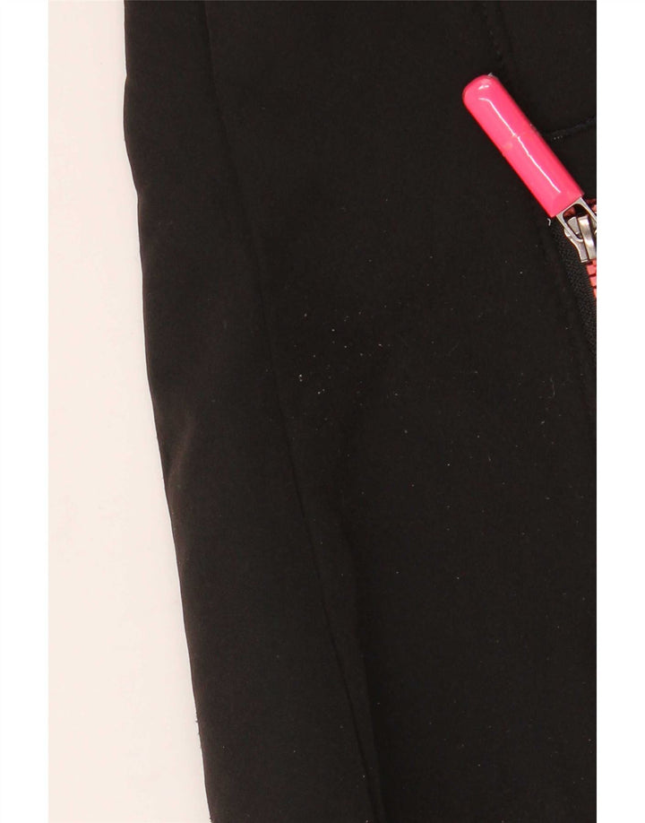 Superdry Womens Hooded Windbreaker Jacket UK 12 Medium Black