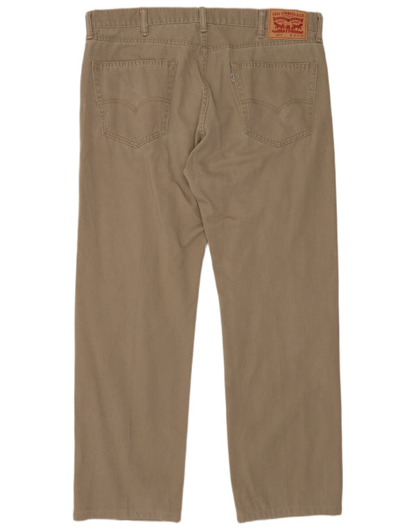 Levi's Mens 505 Regular Fit Corduroy Trousers W38 L32 Beige Cotton