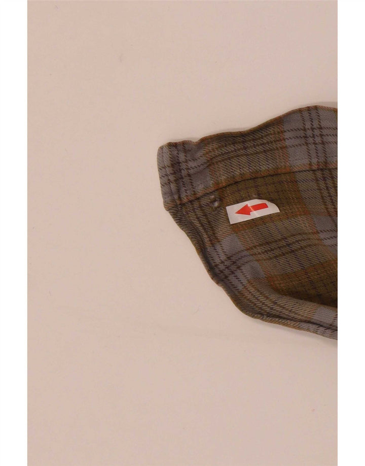 Barbour Mens Flannel Shirt Large Khaki Check Cotton