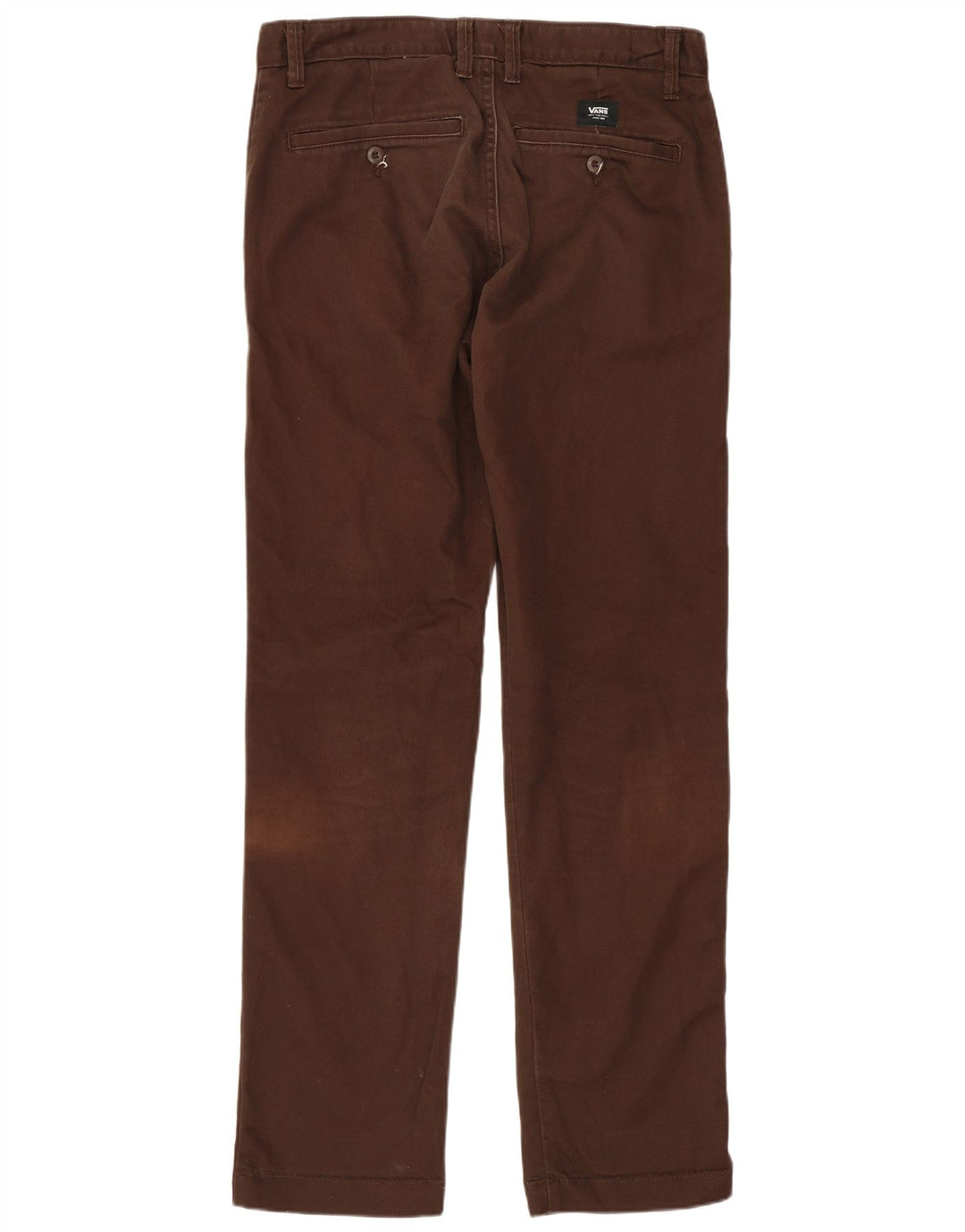 VANS Womens Straight Chino Trousers W30 L30 Brown Cotton