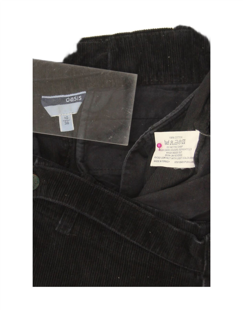 OASIS Womens Corduroy Capri Trousers UK 10 Small W30 L20 Black Cotton Vintage Oasis and Second-Hand Oasis from Messina Hembry 