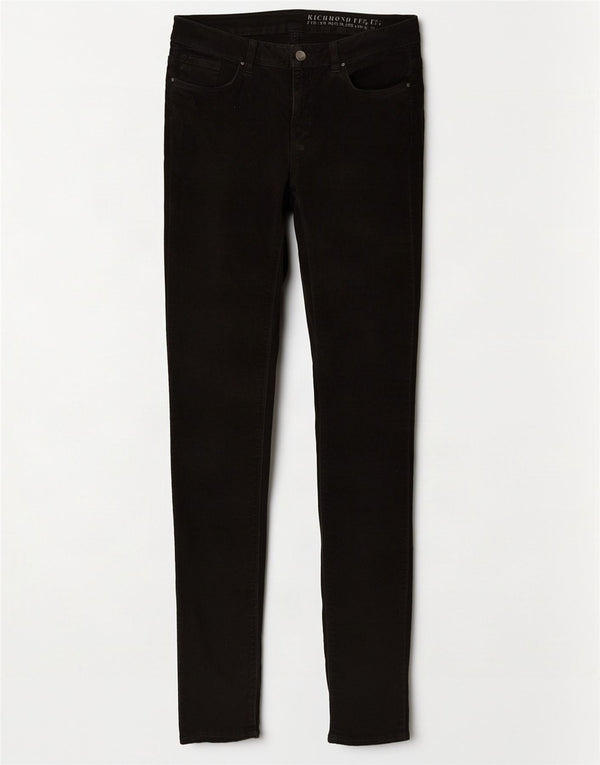 Jigsaw Womens Richmond Fit Skinny Corduroy Trousers W26 L32 Black Cotton