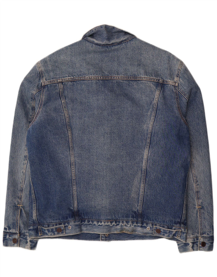 Levi's Mens Denim Sherpa Jacket UK 40 Large Blue Cotton