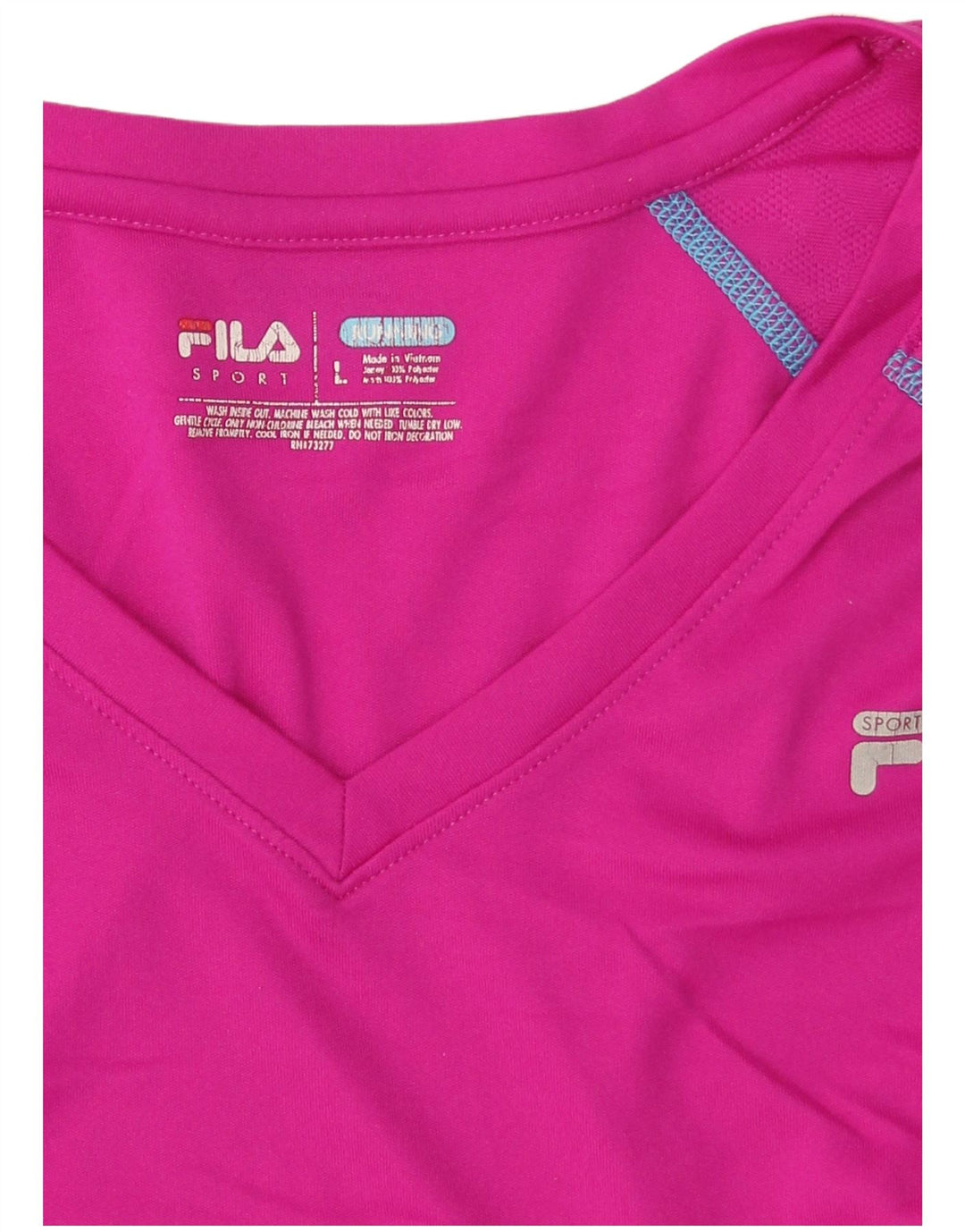 FILA Womens T-Shirt Top UK 16 Large Pink Polyester