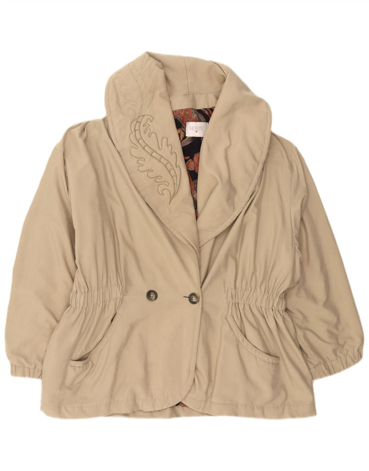 Vintage Womens Overcoat UK 16 Large Beige