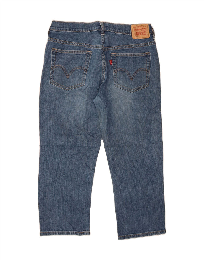 LEVI'S Womens 515 Stretch Capri Jeans US 10 Large W34 L22 Blue Cotton Vintage Levi's and Second-Hand Levi's from Messina Hembry 