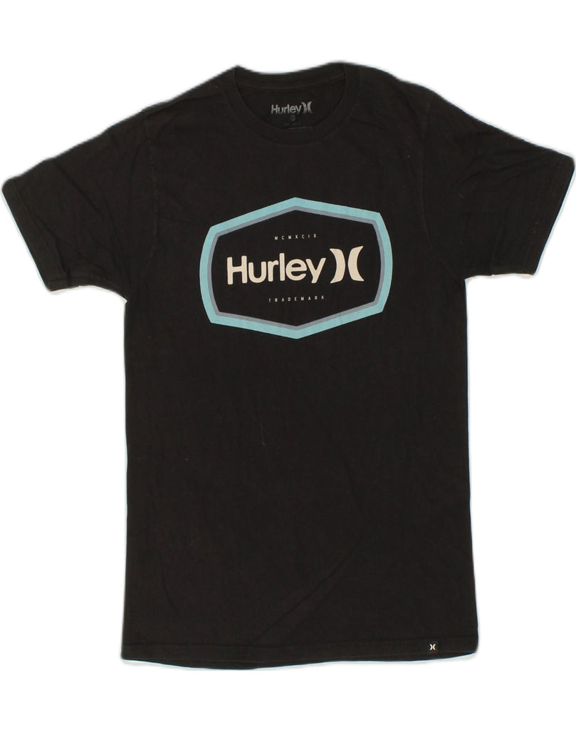 HURLEY Mens Graphic T-Shirt Top Small Black Cotton | Vintage Hurley | Thrift | Second-Hand Hurley | Used Clothing | Messina Hembry 