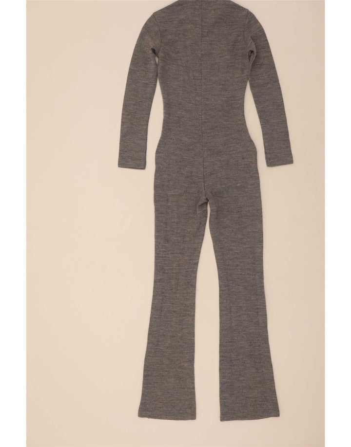 Replay Womens Jumpsuit UK 4 XS Grey Acrylic